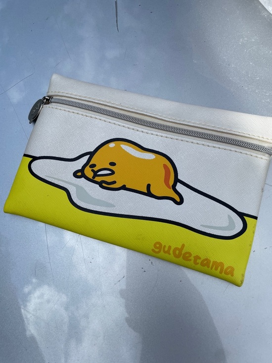 Sanrio Handbags - Sanrio Gudetama White & Yellow Zip Pouch